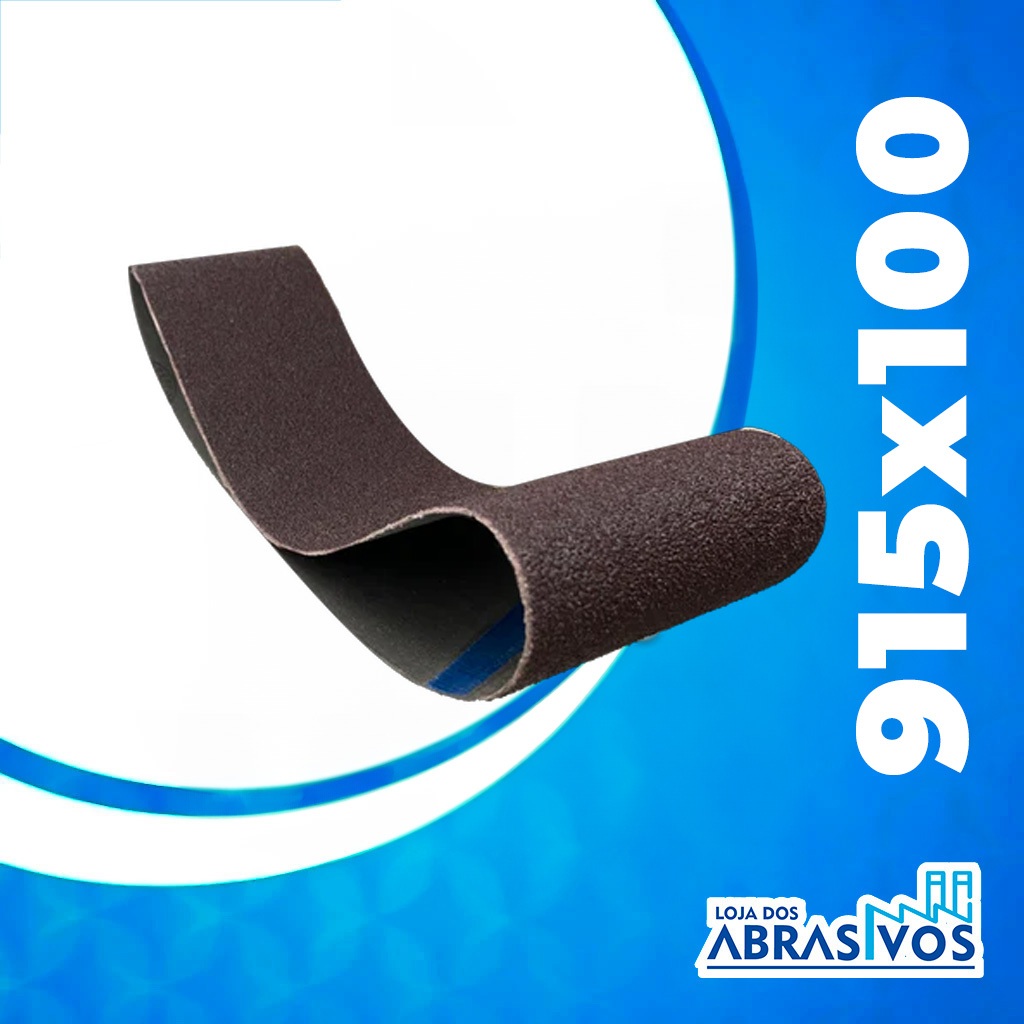 Cinta de Lixa 915x100 Óxido Alumínio KA169 Costado Pano Lixadeira de Bancada - Vários Grãos Unidade em Oferta na Shopee