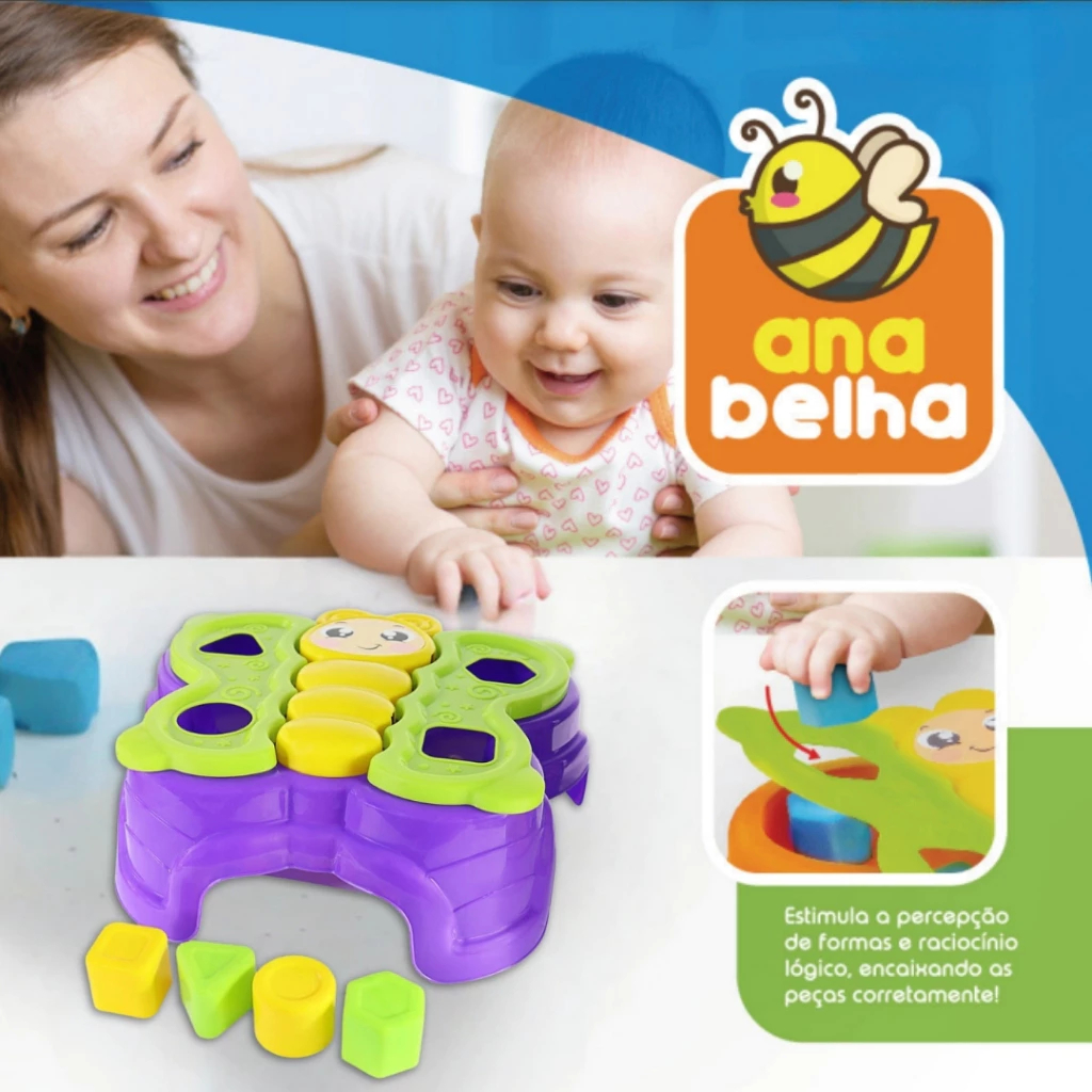 Brinquedo Mesa Anabelha Asa Abre Fecha Colorido Mesinha Atividades Educativa Infantil