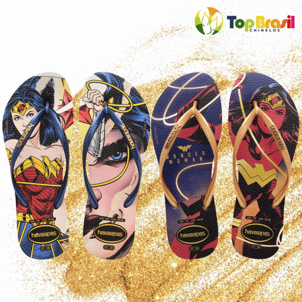Chinelo Havaianas Slim Heroinas C/ NF Mulher Maravilha Original
