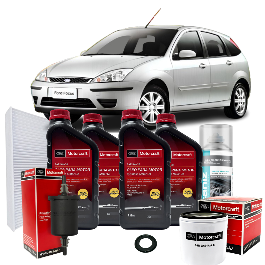 Kit Revisão Troca Óleo Ford 5w30 Focus Zetec 2007 2008 2009 Original