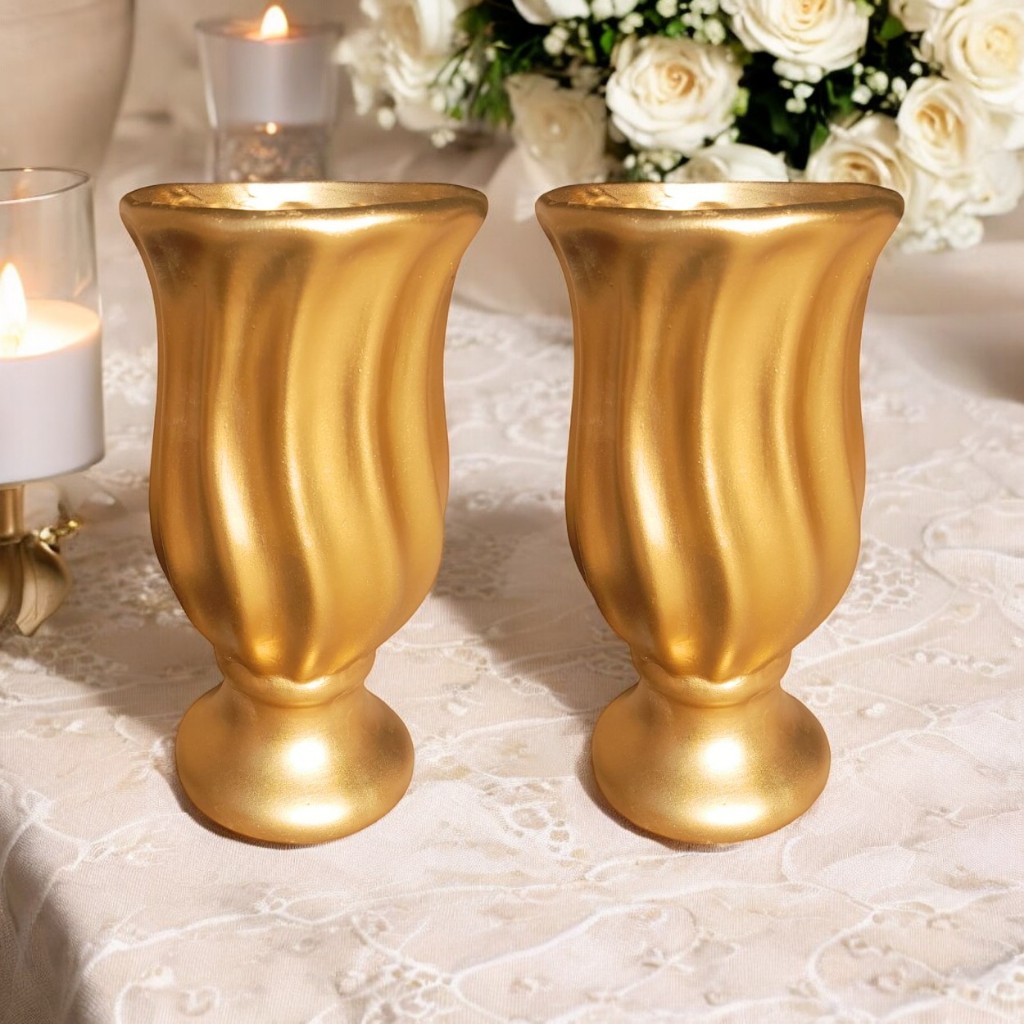 Vaso Torcido 2 Unidades Cerâmica Campestre Decoração Festa Aniversário Casamento Chá Revelação 26x15