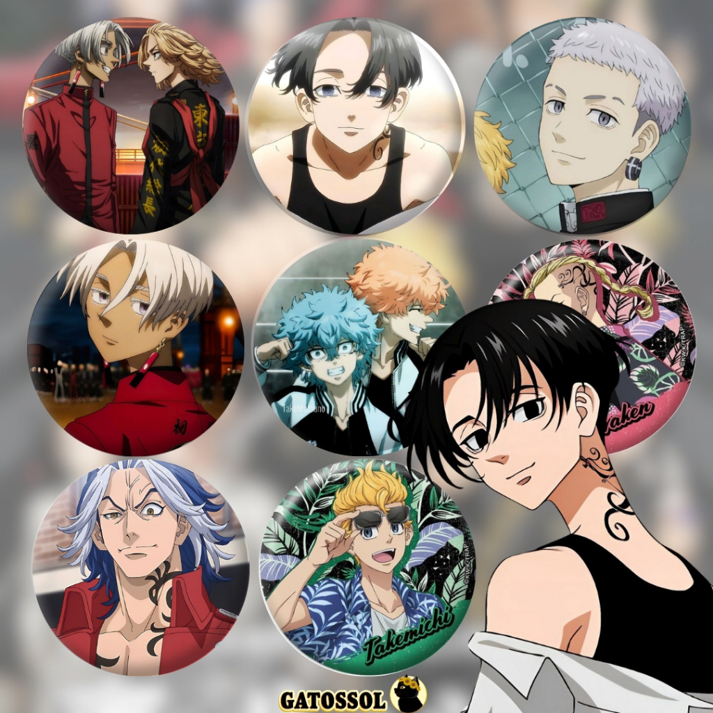 Bottons Tokyo Revengers Novo - 4,5 cm - ANIME, MANGA, GEEK, NERD- Botton Buton Broche Pin