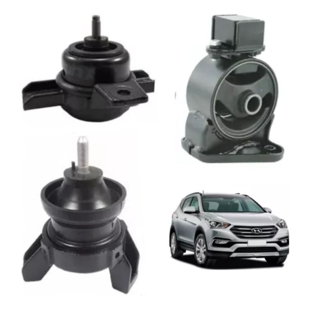 Kit 3 Coxim Motor E Cambio Santa Fe Ate 2012 Motor 3.5