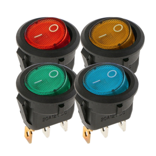 8 Botões Interruptor Led Liga/Desliga 12V, 110/220V Chave Gangorra