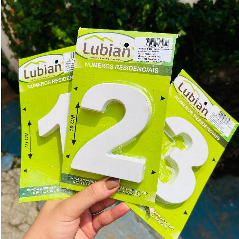 Kit 3 Números Residenciais 3D em ABS 10cm BRANCO - A,B,C,D em Oferta na Shopee