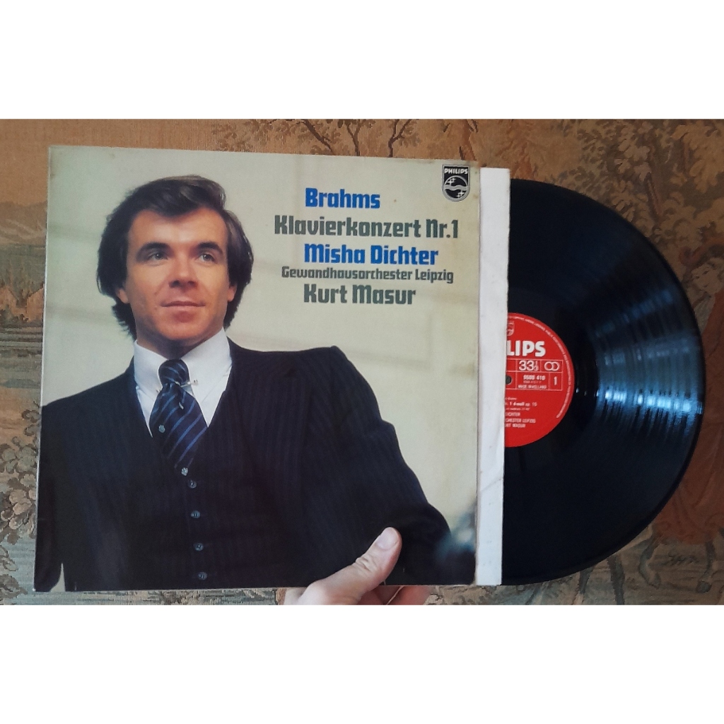 Lp Brahms, Piano Concerto Nº 1, Micha Dichter. Não pula! Importado, 1978. Mídia sem riscos: NM