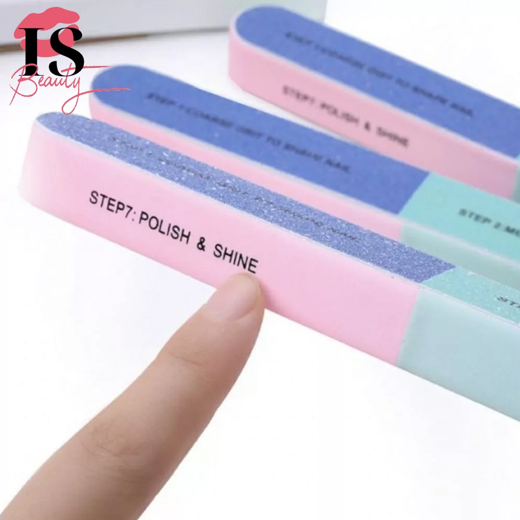 Lixa Polidora Bloco 7 Face P/ Unhas - 7 Steps Faces Unha Acrigel, Poligel, Porcelana e Naturais — imagem 2 de 2
