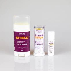 Kit Proteção Solar PINK CHEEKS - Shield+Clear Stick+Lip Top Stick