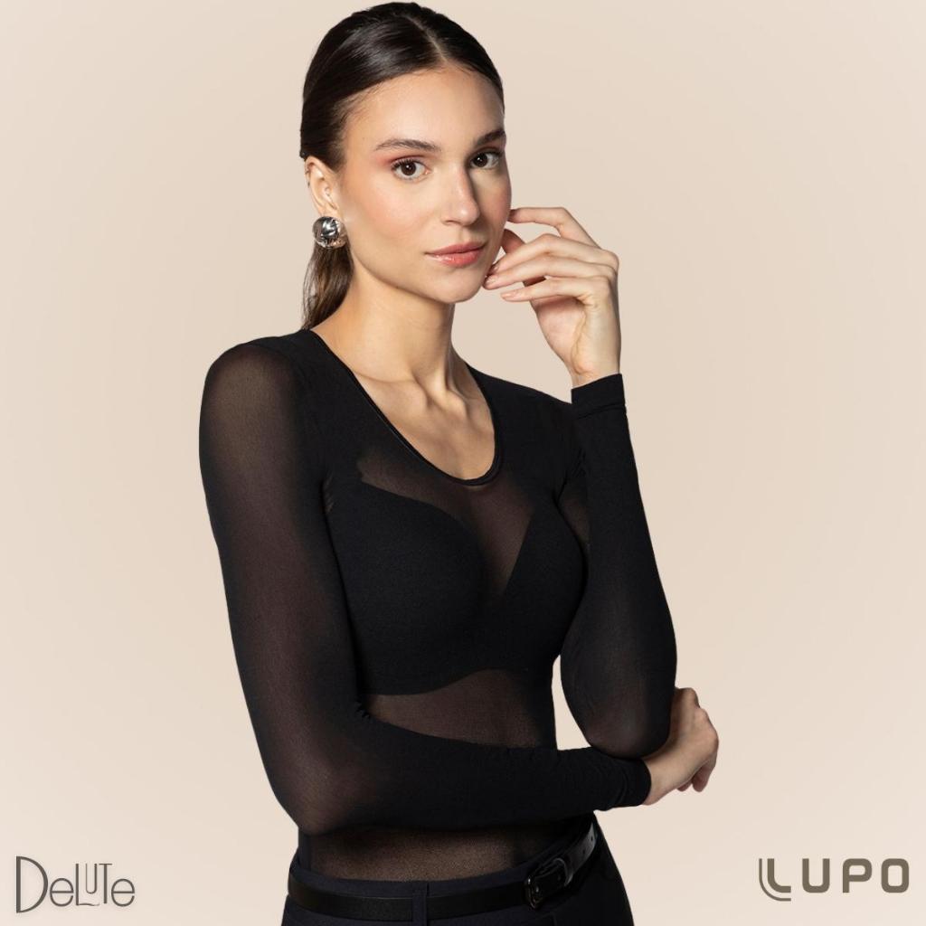 2 Blusas Feminina Segunda Pele Classica Com a Gola Redonda Lupo Aderente Confortavel Basica Fio 40 - Women Clothes