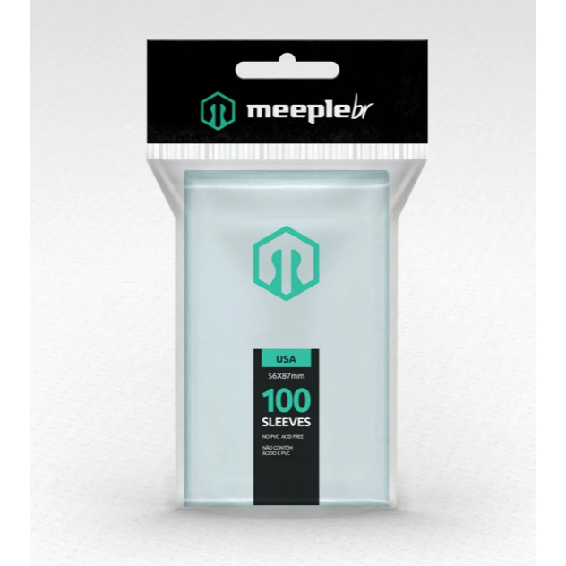 Sleeve MeepleBR USA Padrão 56 x 87 - 100 unidades em Oferta na Shopee
