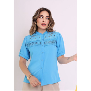blusa social de botão QB129