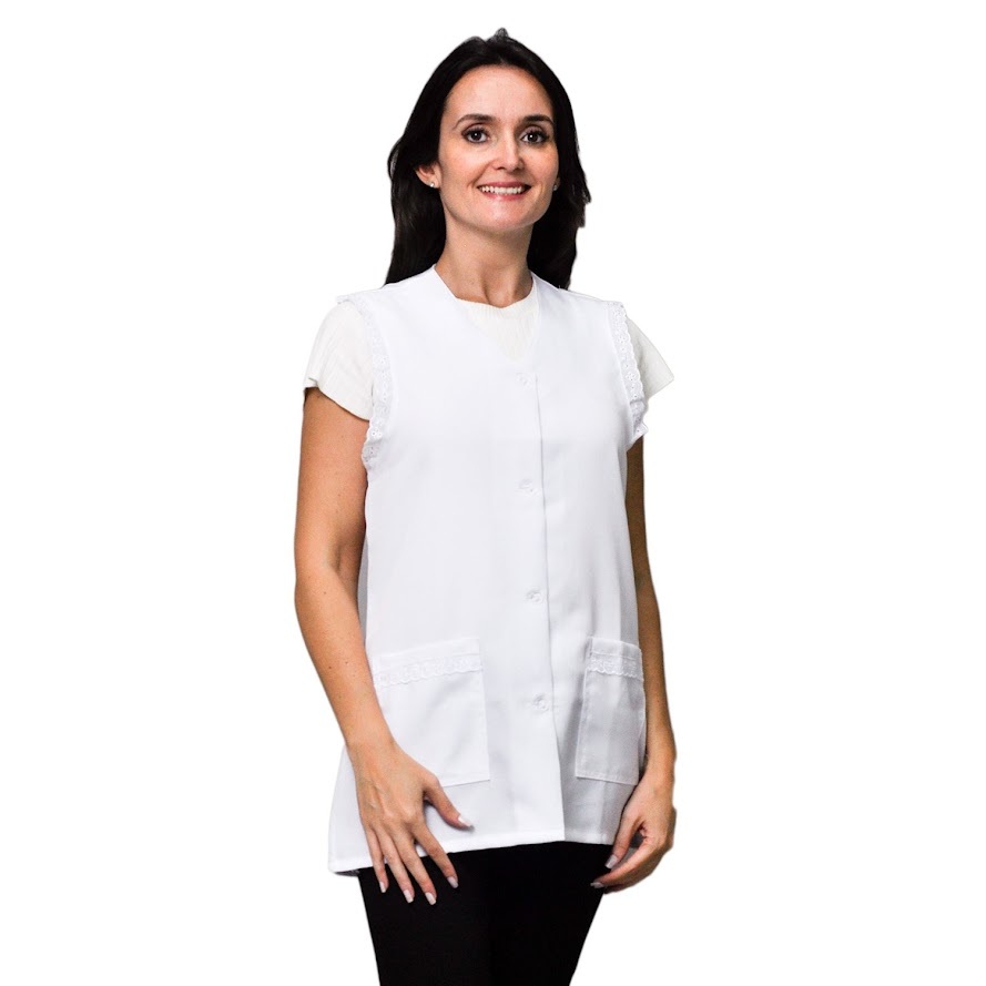 Kit com 2 Jalecos Feminino Acinturado Sem Manga Com Blum Lese