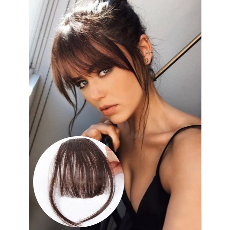 Franja De Cabelo Orgânico Idêntico Humano Várias Cores da falsa franja