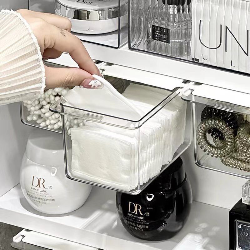 Caixas de Armazenamento Organizador Multiuso Com Adesivo Sob Armário Para Cosméticos em Oferta na Shopee