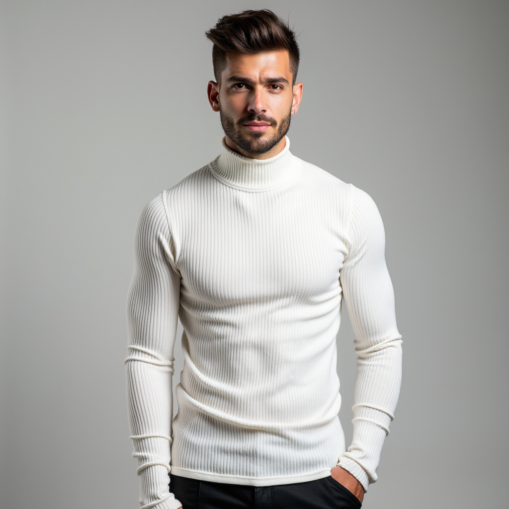 Suéter Cacharrel Premium Gola Alta Masculino Manga Longa Camiseta