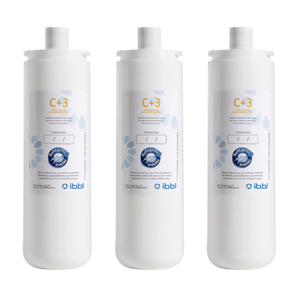 Kit 3 Refil Filtro IBBL C+3 Natural para Purificador de Água Immaginare, FR600 e outros - Original - Home Appliances