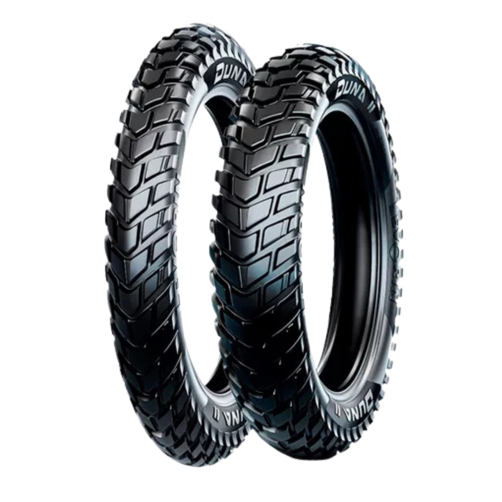Par Pneu 90/90-19 + 110/80-18 Moto Duna 2 Levorin