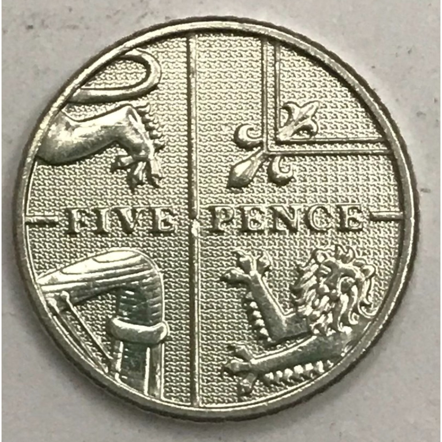 Moeda do Reino Unido - 5 Pence - Ano: 2012