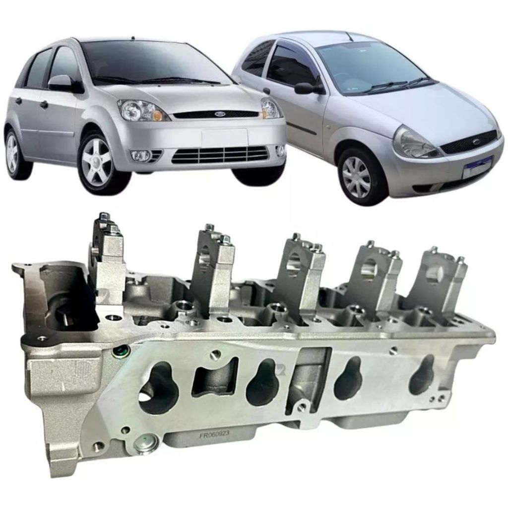 Cabeçote Ford Fiesta Ka Zetec Rocam 1.0 8v Gasolina Std 1999 2000 2001 2002 2003 2004 2005 2006 em Oferta na Shopee