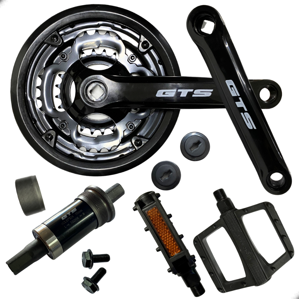 Pedivela Gts Coroa Tripla P/ Bike Encapado Aro 29, 26 e 24 Engrenagem 24/34/42 Dentes Reduzido