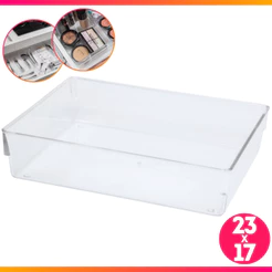 Organizador Empilhavel Acrilico p/ Cozinha Gaveta Escritorio BPA Free