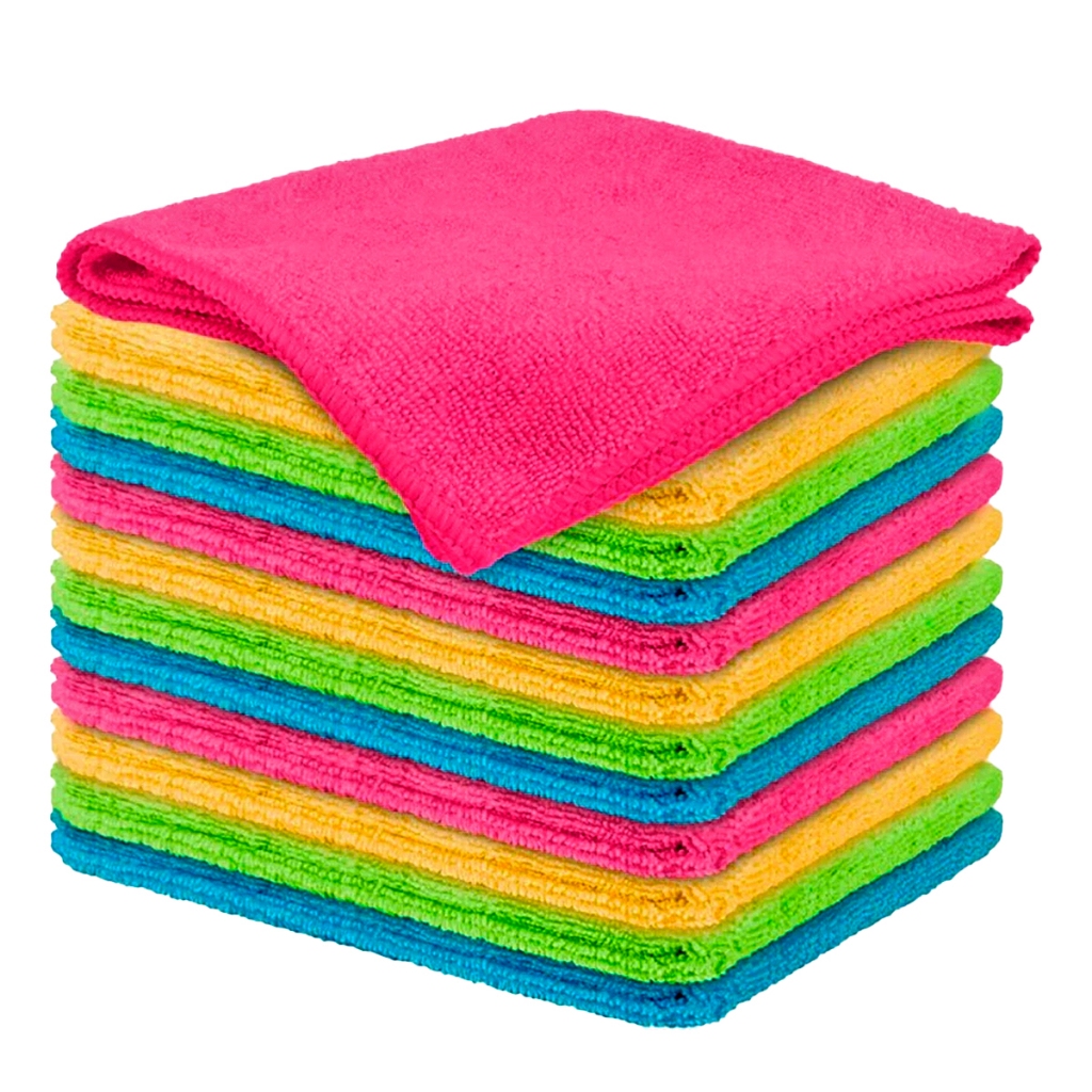 Kit 5 pano microfibra flanela limpeza multiuso em Oferta na Shopee