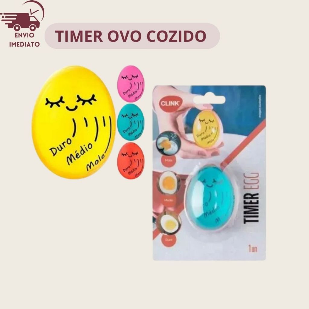 Timer Ovo Cozido Timer Egg Clink No Ponto Certo Ovo Mollet Temporizador Ovo 5,5 x 4 cm