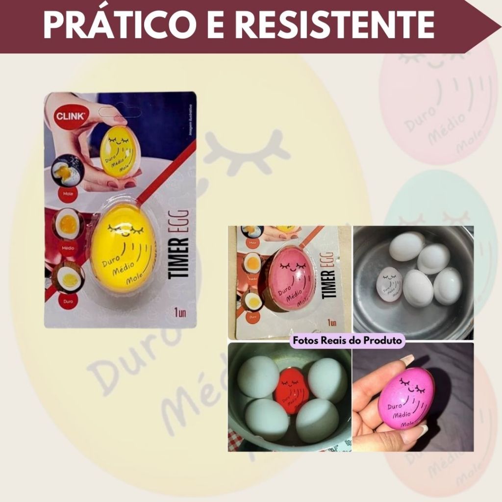 Timer Ovo Cozido Timer Egg Clink No Ponto Certo OvoTemporizador Ovo 5,5 x 4 cm