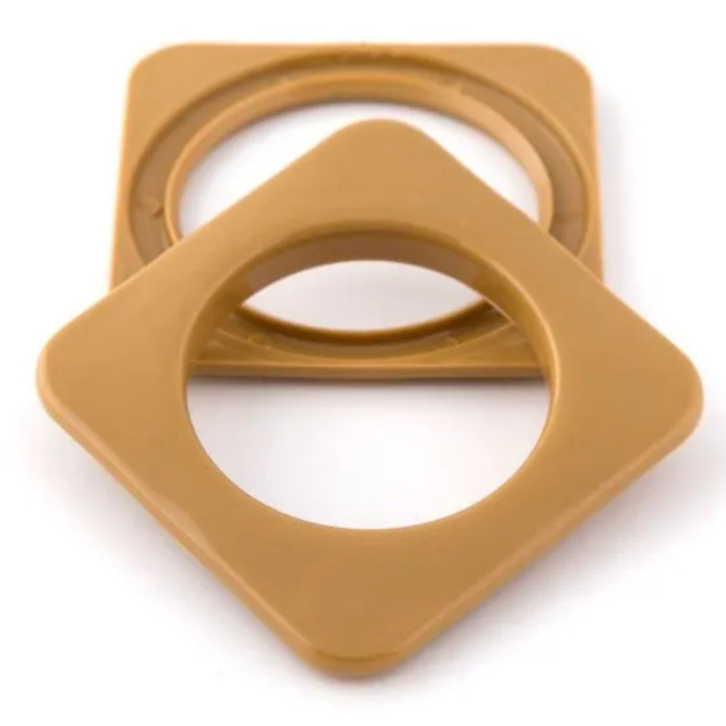 Ilhós Para Cortina Quadrado 28mm  50 Unidades para Varão Grosso