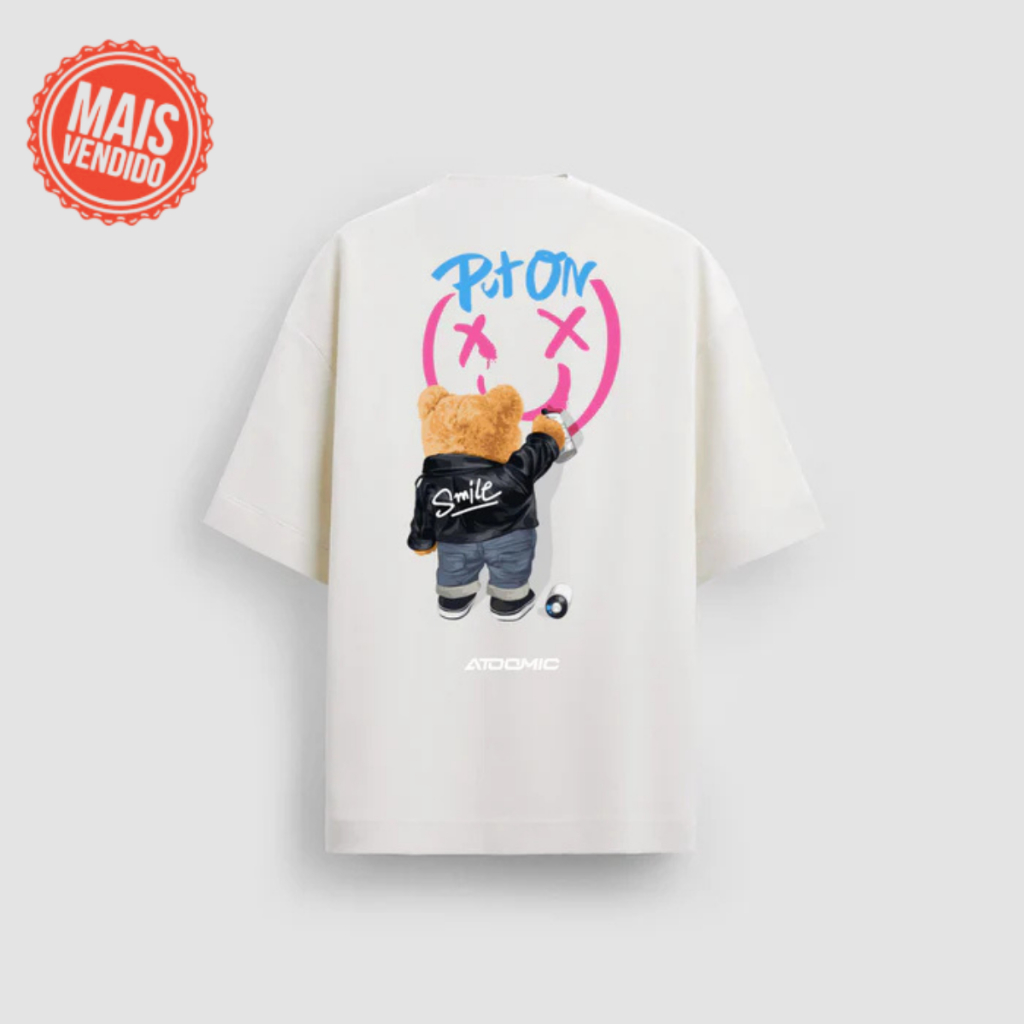 Bear 21 - Camiseta Masculina Oversized Premium 20.1 Streetwear Camisa Unissex