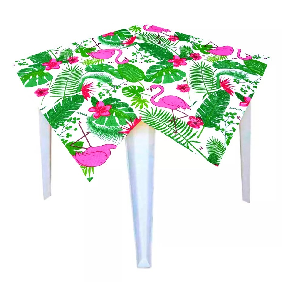 Tnt Toalha de Mesa 70x70 -  Tropical Flamingo Tropicais  de 5 a 20 unidades em Oferta na Shopee
