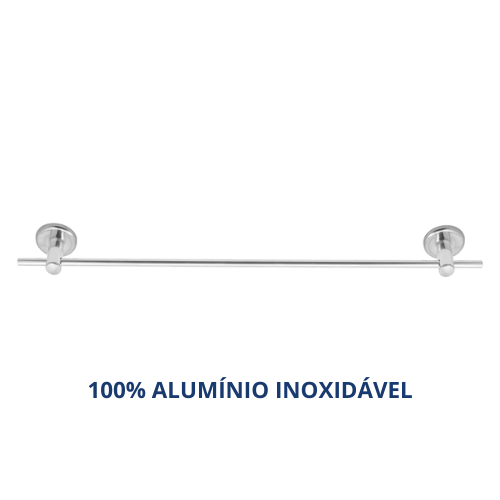 Porta Toalha Banho Suporte Reto Stander Alumínio Inoxidável Para Banheiro Lavabo