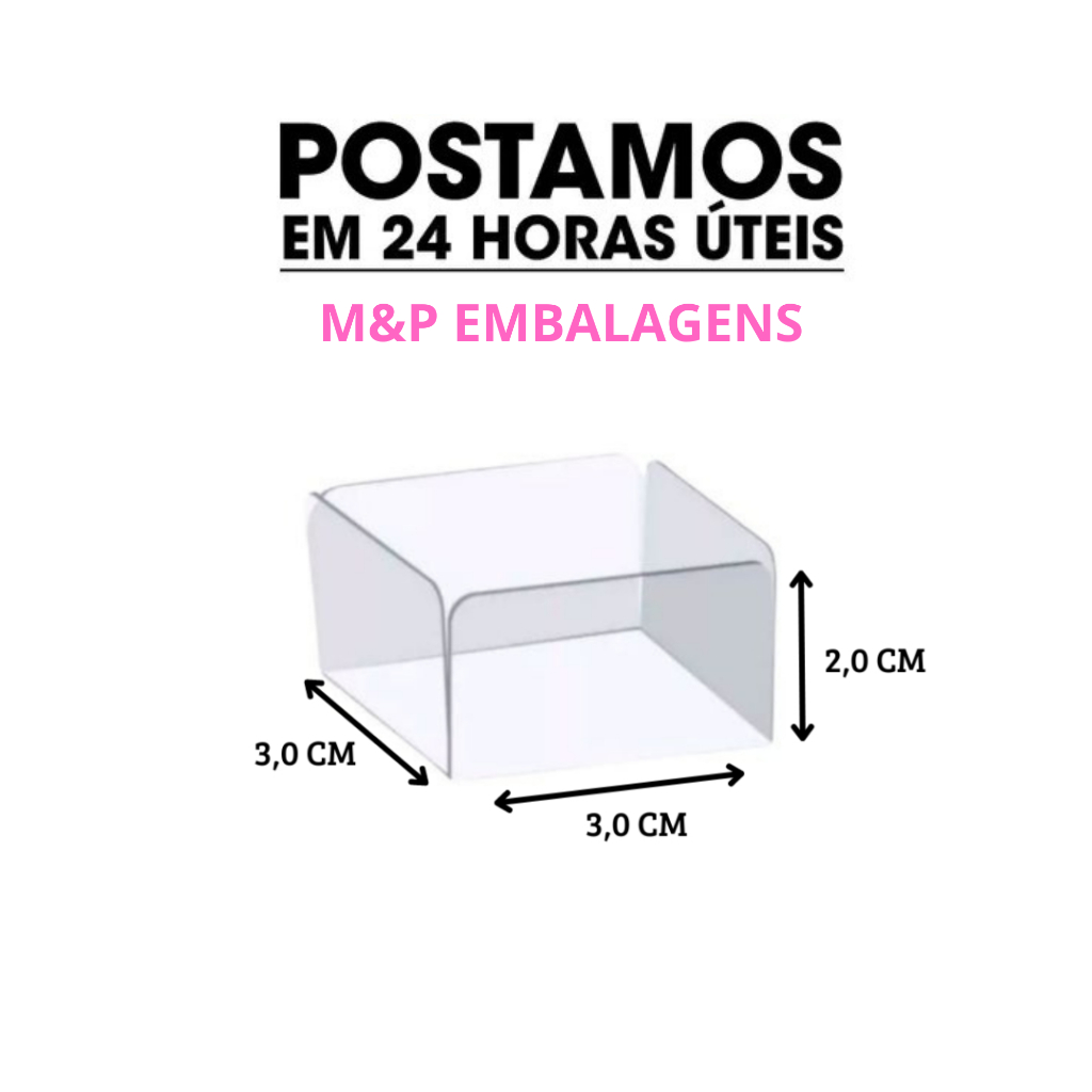 1.000 Forminhas/Pelotine/Caixetas Quadradas de Acetato para Doces 3,0x3,0x2,0 cm F4L014 em Oferta na Shopee