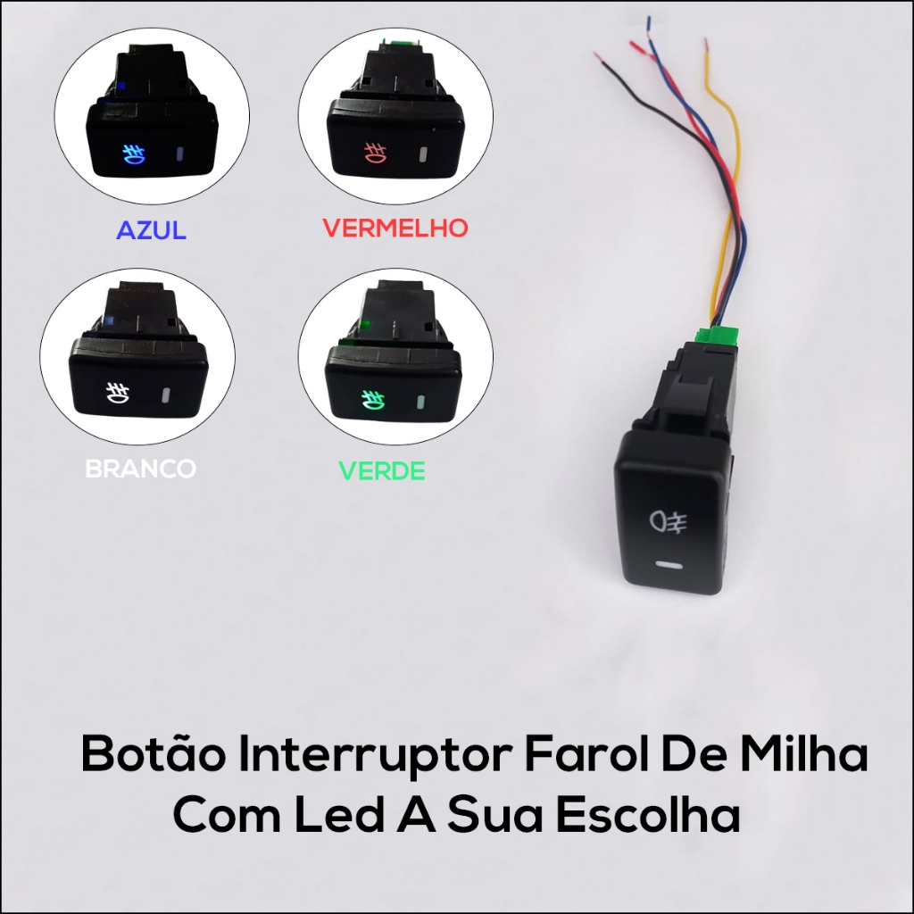 Botão Interruptor Farol De Milha Civic, City E Fit Cores Diversas
