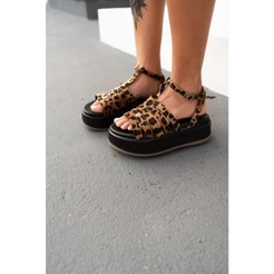 Tamanco Plataforma Dubuy Feminino Animal Print original Jeny 2070DB