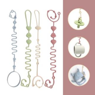 Tiras Silicone Não Deixa Cair Chupetas Mamadeira Brinquedos em Oferta na Shopee