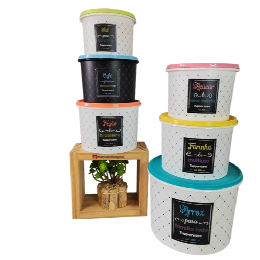 Tupperware Tupper Caixa de Mantimento Linha Bistro Xadrez