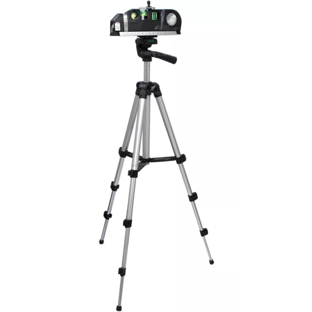 Nível a Laser 4 em 1 com Trena 2,5m, Tripé e Régua – Level Pro 03 Alinhador Horizontal e Vertical