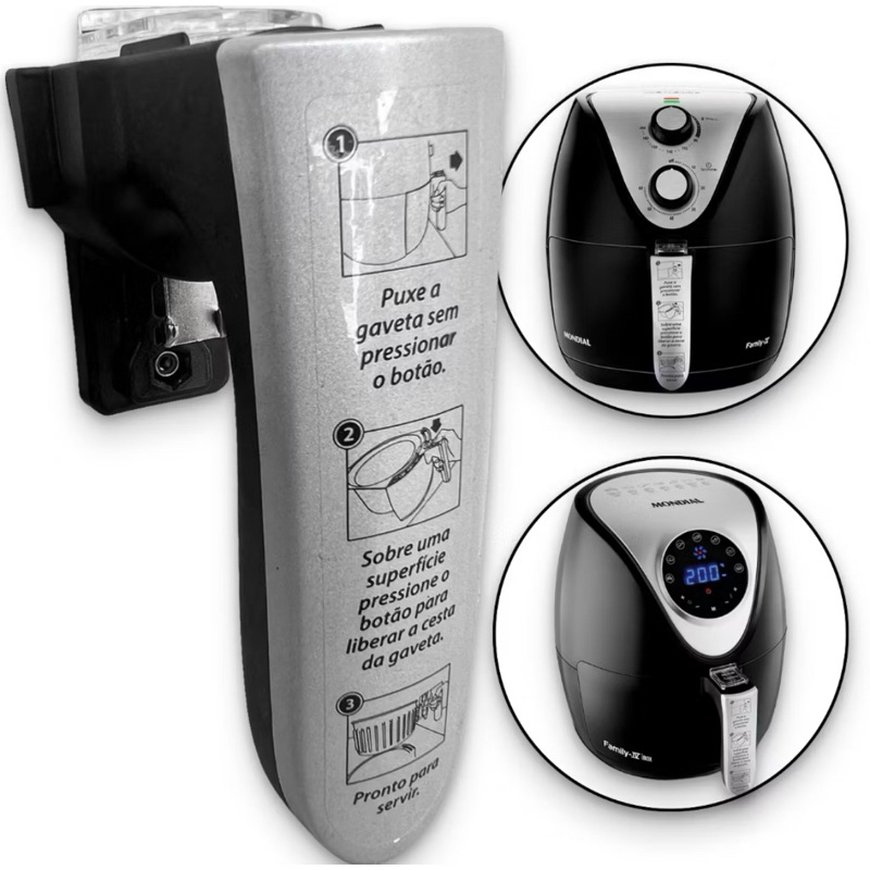 PUXADOR ALÇA AIR FRYER MONDIAL AF-29 AF-30 AF-31 AF-35 AF-36 ORIGINAL