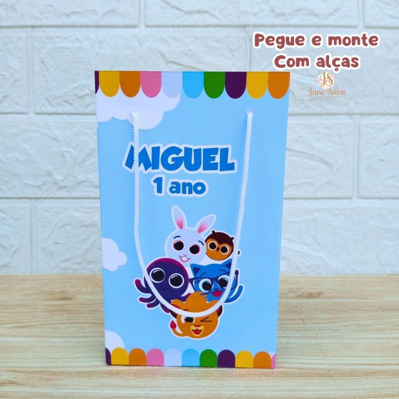 Sacolinha Surpresa Bolofofos 2 Azul - Personalizados - Lembrancinha - Festa infantil - Aniversário / PEGUE E MONTE