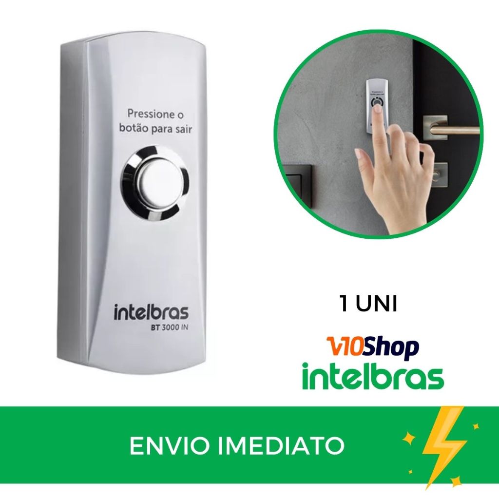 Botoeira Inox para abertura de portão BT 3000 IN-Intelbras