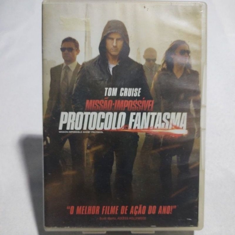 DVD MISSÃO -IMPOSSÍVEL  PROTOCOLO FANTASMA USADO DUBLADO ORIGINAL 2