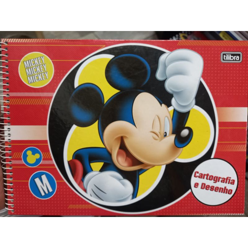 Caderno Cartográfia e Desenho Mickey antigo vintage raro anos 2000