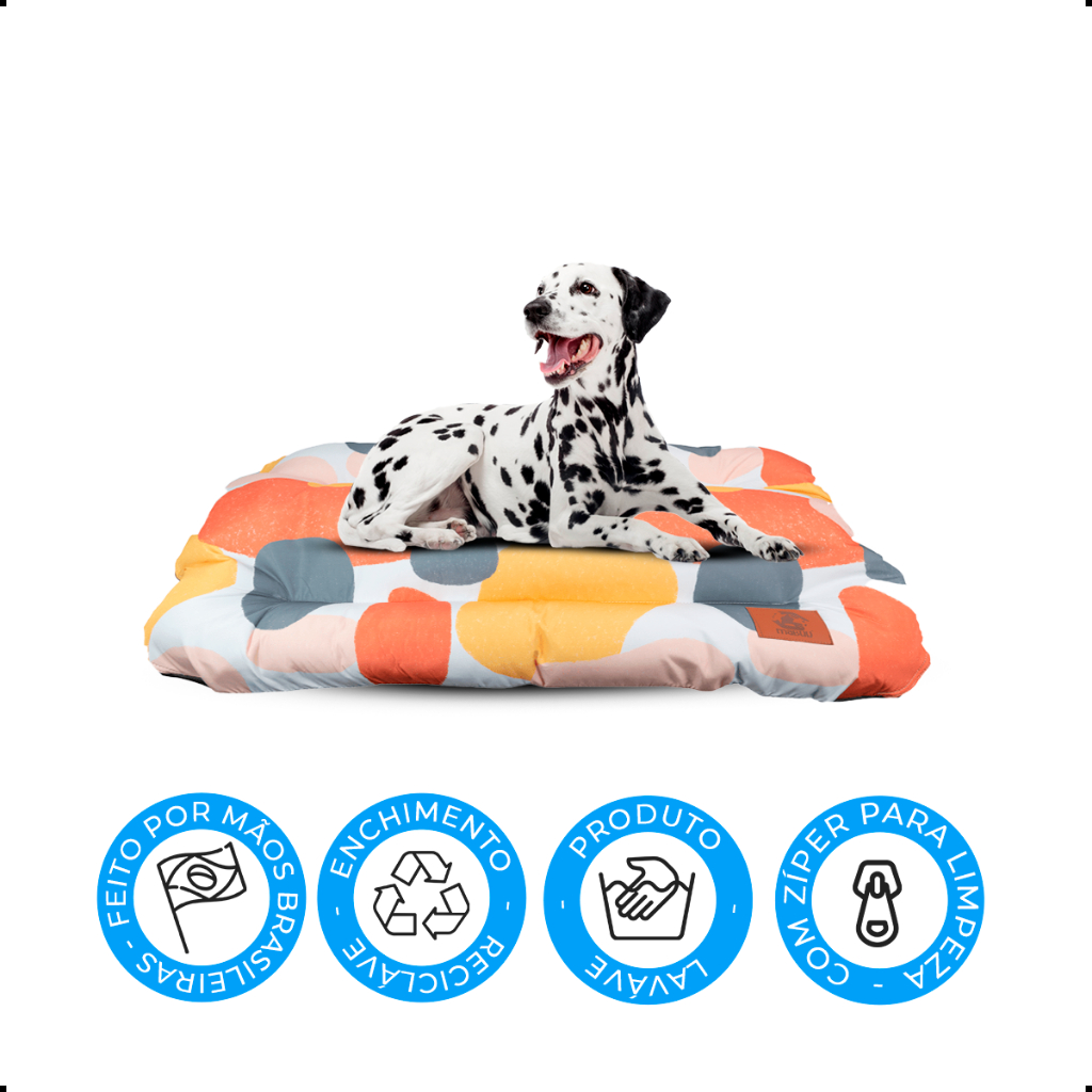 Cama Pet Para Cachorros E Gatos Barata Caminha Extra Grande Arte Moderna Tamanho Gg 100Cm X 80Cm