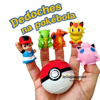 5/10 UN. Pokemon na Pokebola. Brinquedo formato Dedoche. Lembrancinha. Prenda de festa. Pokemon em Oferta na Shopee