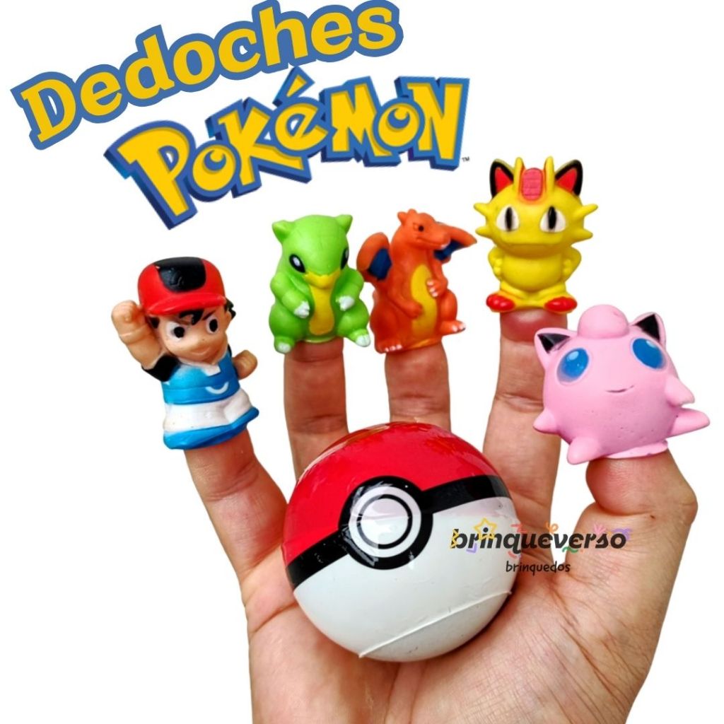 Pokemon Go. Brinquedo Dedoche. Lembrancinha. Prenda de Festa. Pokemon. Aniversário. Barato