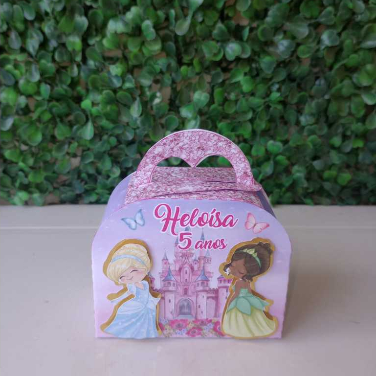 Caixa Maletinha Princesas | Personalizados | Lembrancinhas | Festa infantil | Aniversário