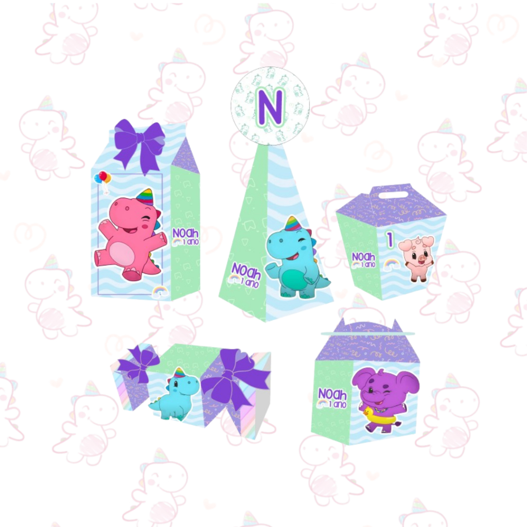 Kit Festa Aniversário BabyTube com 30, 45 ou 50 Peças - Lembrancinhas- Caixinhas Personalizadas- Papelaria Personalizada