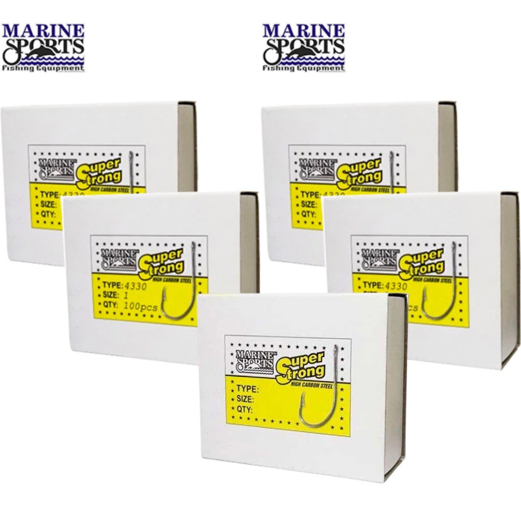 Kit 500 Anzóis de Pesca Nº6 4330 Super Strong Gancho Anzol Pescaria 5 Caixas Resistente Tilápia Piau