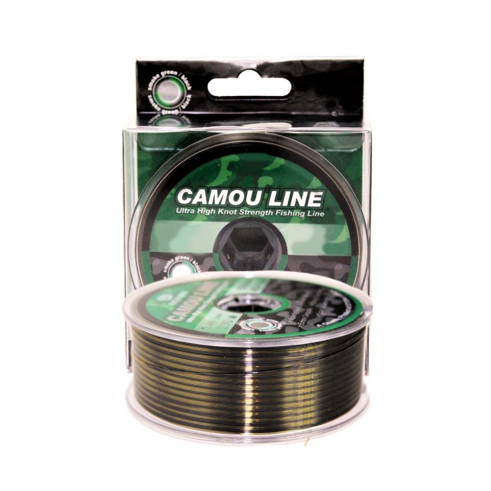 Linha de Pesca Monofilamento 0.35mm 300m Camou Line Verde Nylon Pesqueiro Resistente Baixa Memória